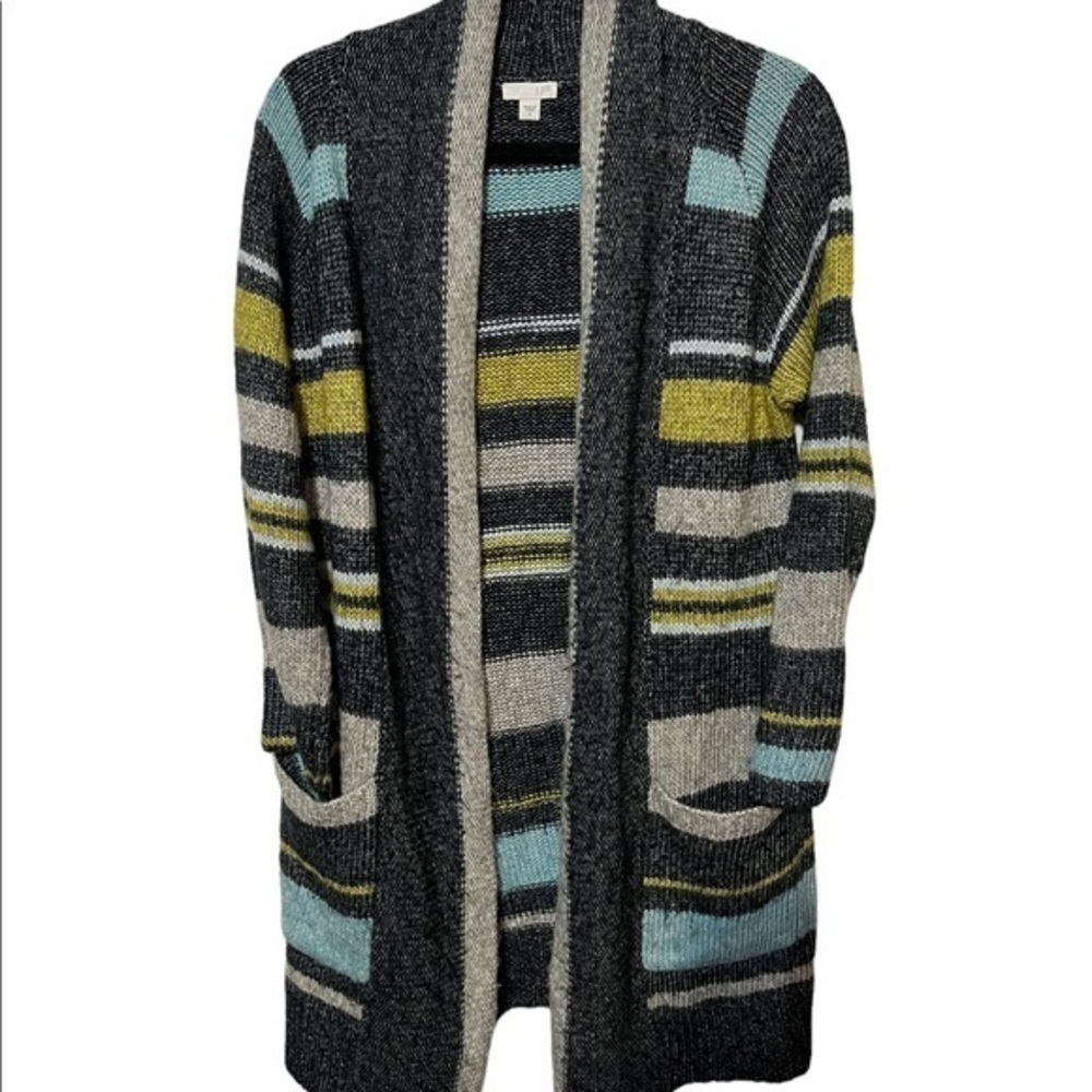 J. Jill Long Cardigan perfect for Fall With Pockets MIDI Length Size Small